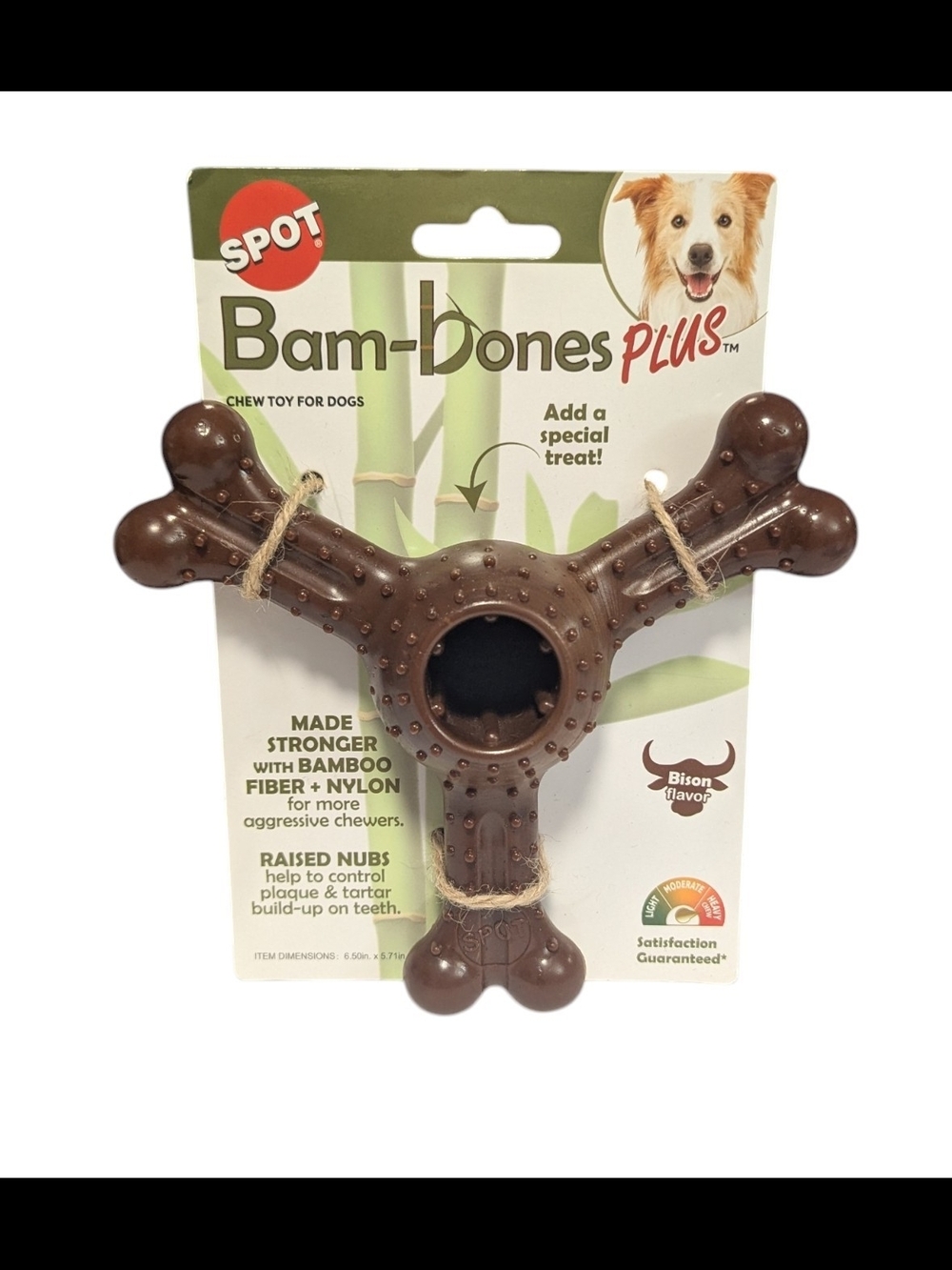 NWT Bam-Bones Plus Brown Chew Toy for Dogs